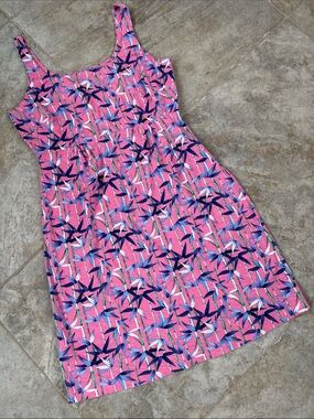 Tommy Bahama Pink Floral-Print Sleeveless Summer Dress